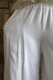 Jo Jo Quirky Hopsack Crop Pant White 